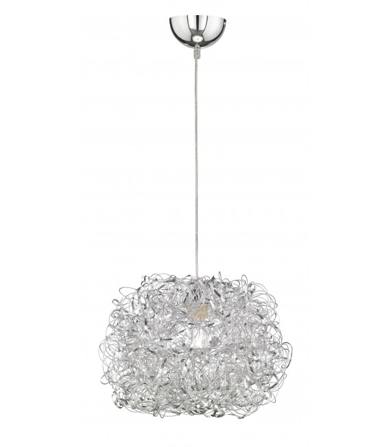 FORTUNE lampada a sospensione in argento 1 lampadina