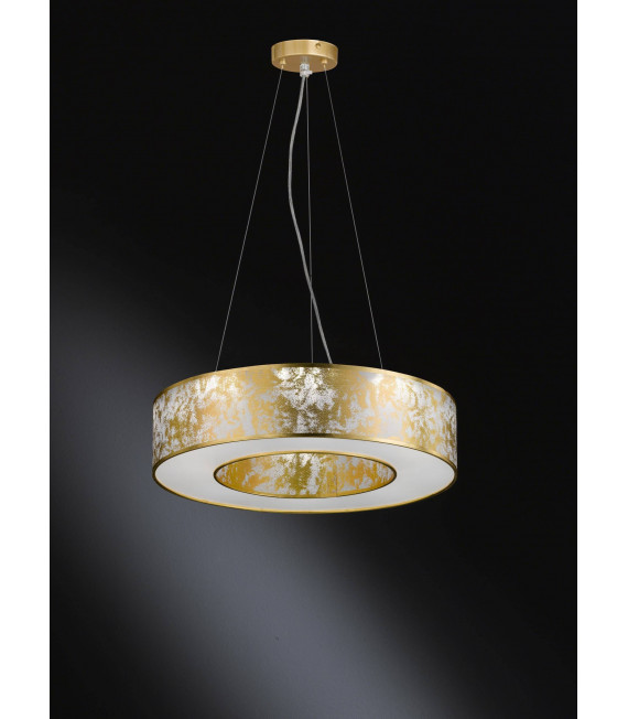 Lampada a sospensione dorata LEIKA 1 lampadina a LED