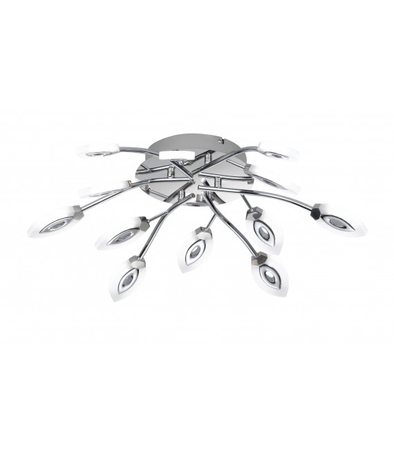 ASHLEY Chrom Deckenleuchte mit 12 LED-Lampen