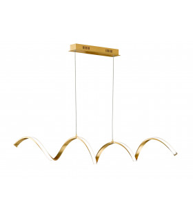 Lámpara colgante dorada RUSSELL 1 bombilla LED