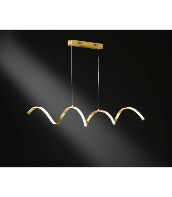 Lampada a sospensione dorata RUSSELL 1 lampadina a LED