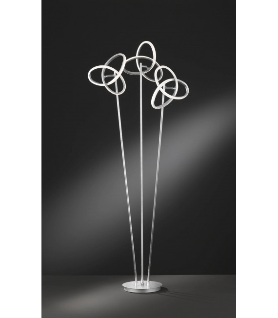 ELIOT silberne Stehlampe 3 LED-Lampen