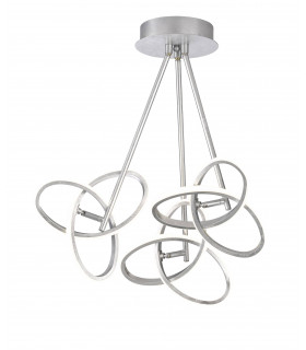 Plafón ELIOT plateado con 3 bombillas LED