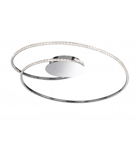 Lampada da soffitto OPUS cromata 1 lampadina a LED
