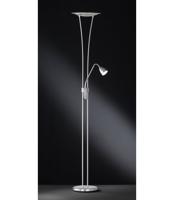 ATRIA Stehleuchte matt Nickel / Chrom 1 LED-Lampe