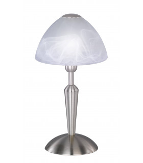 MORLEY lámpara de mesa níquel mate 1 bombilla