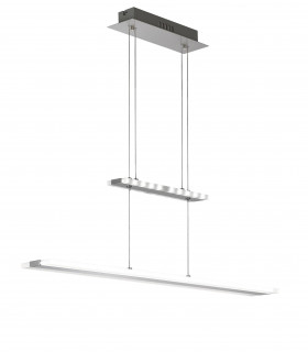 Lampada a sospensione MISSION nichel opaco / cromo 1 lampadina a LED