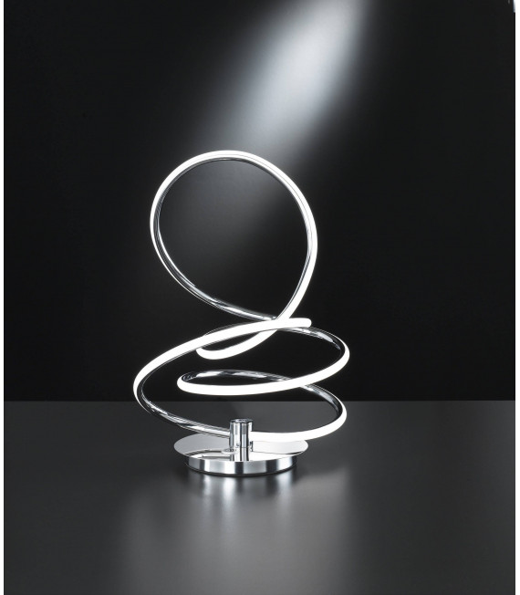 SOLLER lámpara de mesa cromada 1 bombilla LED