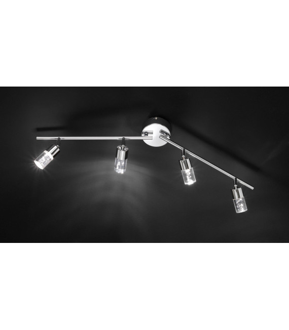 Foco LUGO cromo 4 bombillas LED