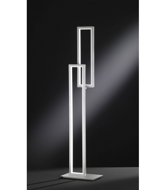 Lampada da terra VISO nichel opaco 1 lampadina a LED