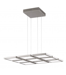 Lampada a sospensione VISO nichel opaco 1 lampadina a LED