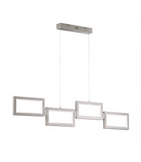 Lampada a sospensione VISO nichel opaco 1 lampadina a LED