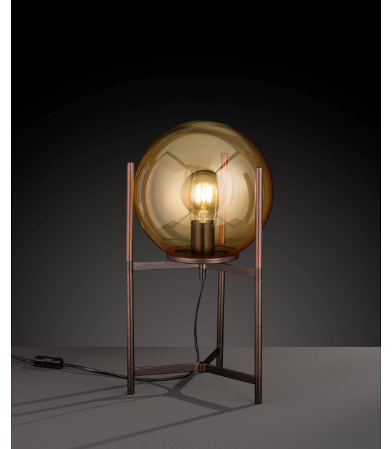Lampada da tavolo RONDA marrone antico 1 lampadina