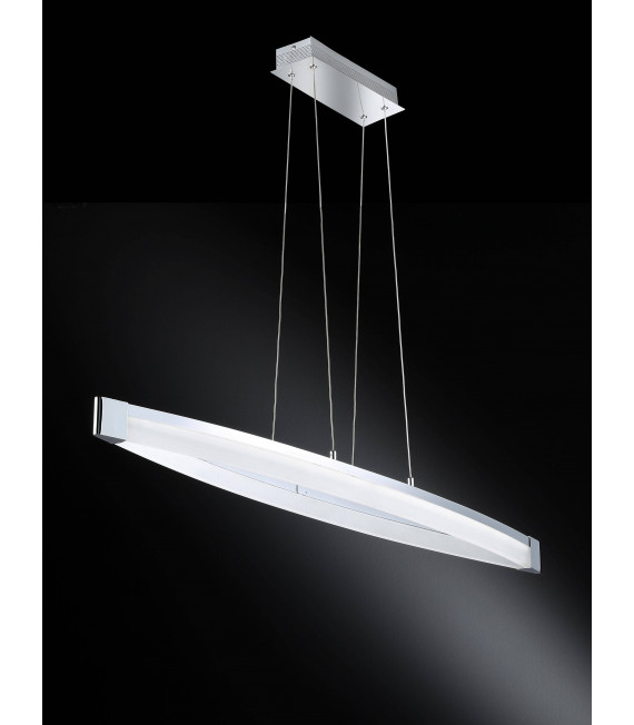 VANNES lámpara colgante cromada 1 bombilla LED