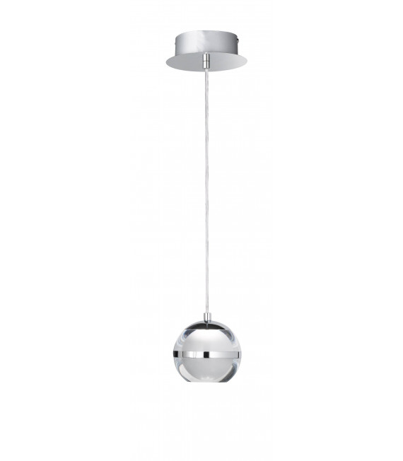 Lampada a sospensione FULTON cromata 1 lampadina a LED