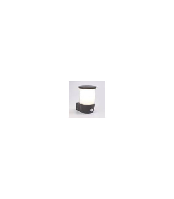 Aplique LED para exterior, aluminio fundido y vidrio, negro