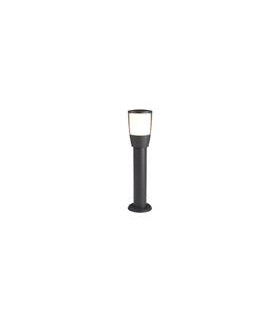 Aplique Tuscon con detector, fundición de aluminio y vidrio, negro