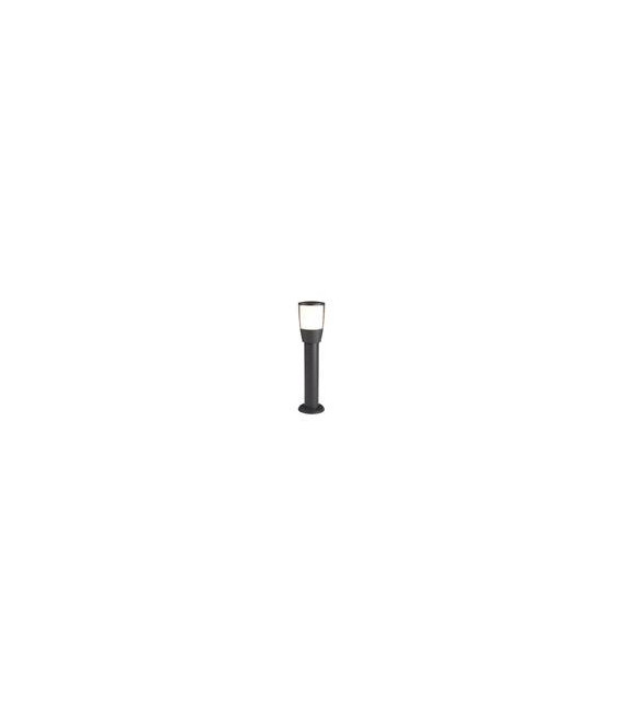 Aplique Tuscon con detector, fundición de aluminio y vidrio, negro