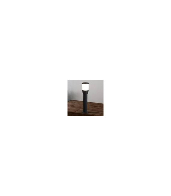 Aplique Tuscon con detector, fundición de aluminio y vidrio, negro