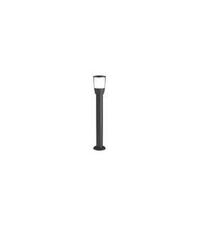Bolardo Tuscon con detector, fundición de aluminio y policarbonato, negro, 45 cm.