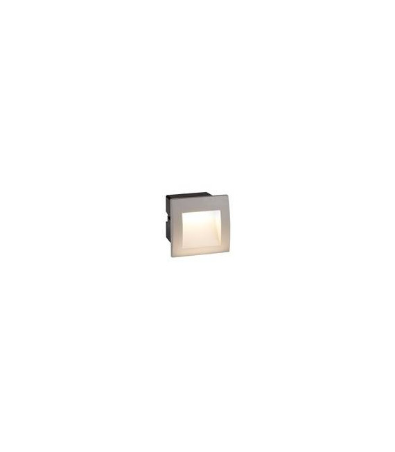 Lámpara de pared Tobillo, fundición de aluminio y vidrio opal, gris, 9 cm.