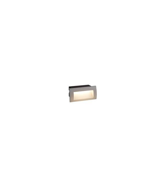 Lampada da parete Caviglia, fusione di alluminio e policarbonato, grigio, 9 cm