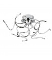 plafonnier ventilateur vintage 2 ampoules e27 max 60w brun patiné