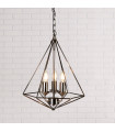 Suspension Diamond, en argent ancien, 1 ampoule