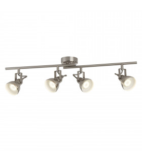 Plafoniera Focus 81 cm in ottone antico, 4 punti