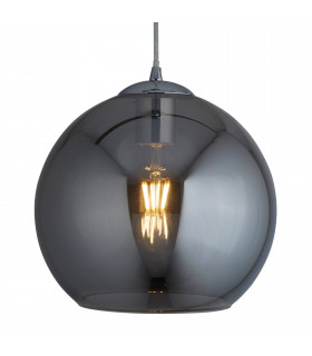 Lámpara colgante de bolas, cristal transparente, 25 cm