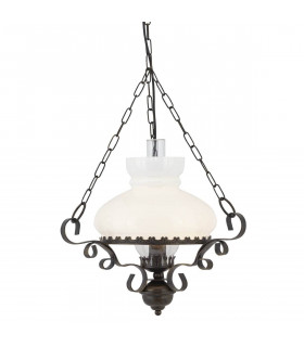 plafonnier ventilateur vintage 2 ampoules e27 max 60w brun patiné