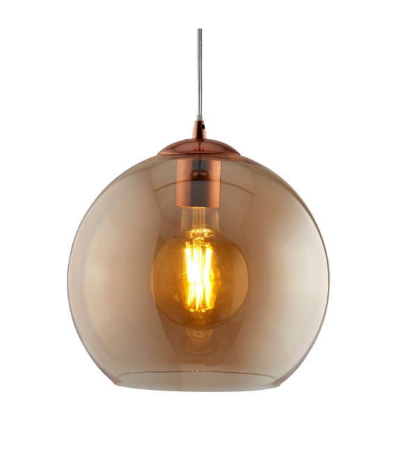 Lámpara colgante Bolas, cristal ámbar, 25 cm.