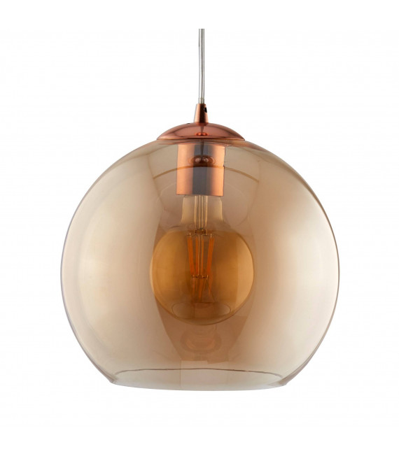 Lámpara colgante Bolas, cristal ámbar, 25 cm.