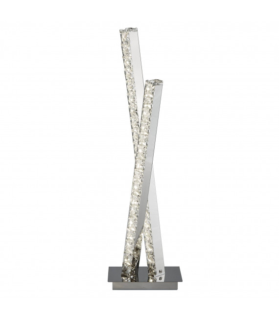 Lampe Clover en chrome, cristal