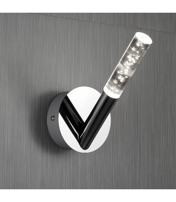Applique a bolle, cromato e acrilico, 1 spot LED