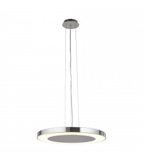 Lampada a sospensione 35 cm Lexi, cromata e vetro