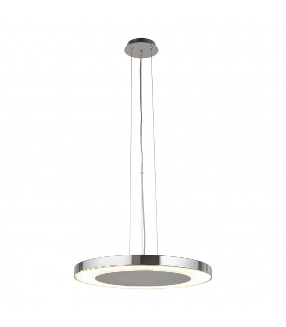 Lampada a sospensione 35 cm Lexi, cromata e vetro