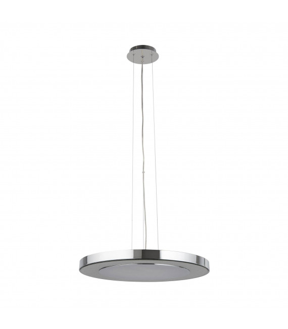 Hängelampe 35 cm Lexi, Chrom und Glas