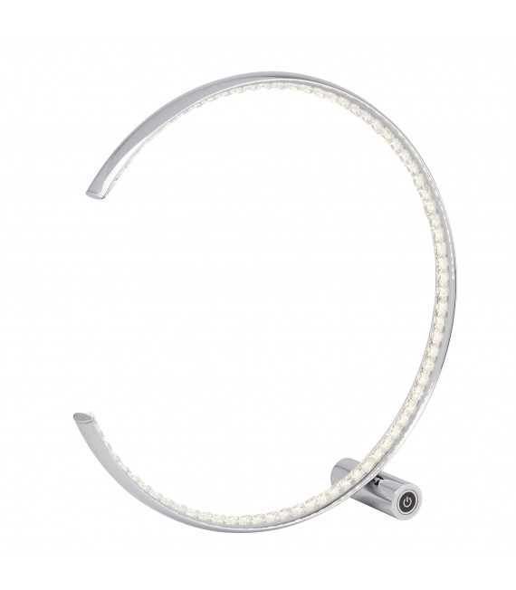 Lámpara de pared Anillos, en cromo y cristal
