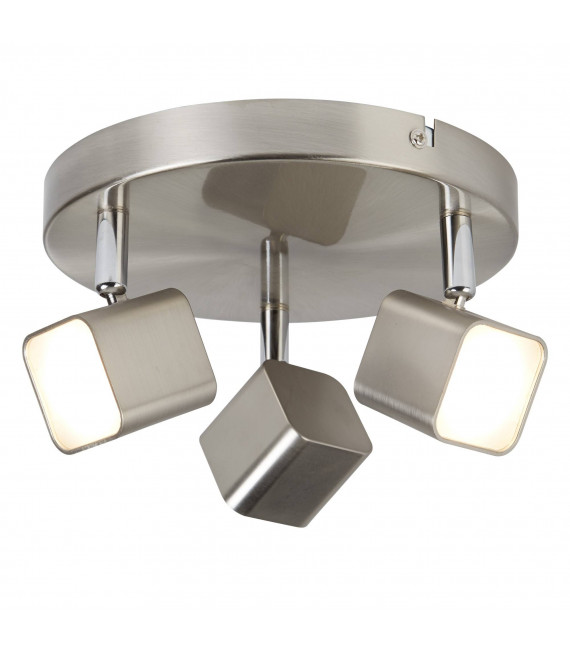 Quad Wandleuchte, Satin Silber