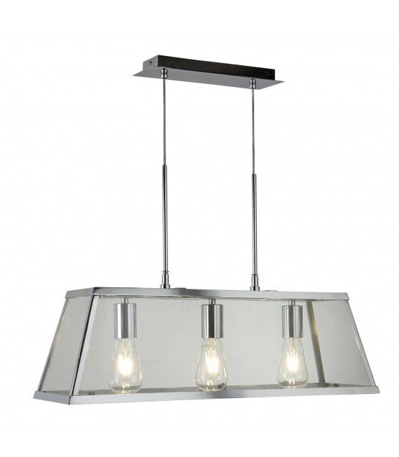 Lámpara colgante Voyager 65 cm, negra, en vidrio