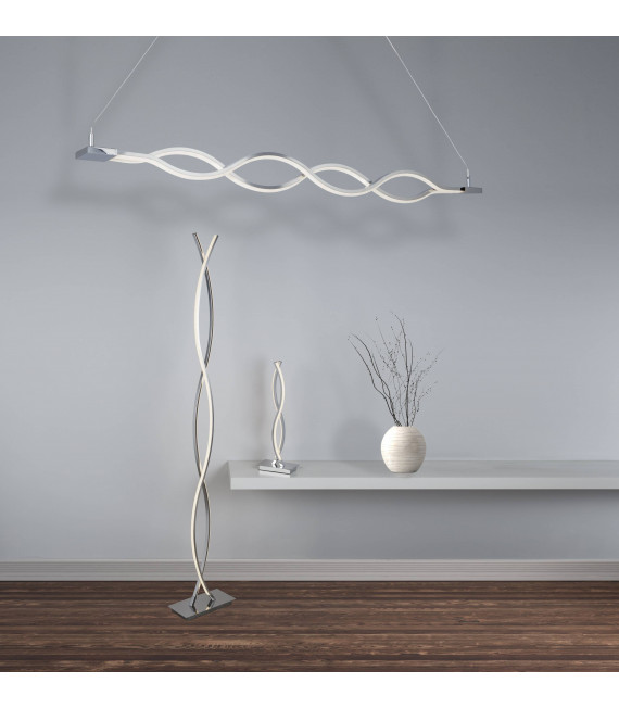 Plattlampe, Chrom und Polycarbonat