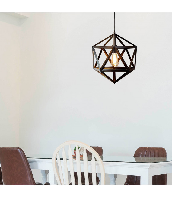 Lampada a sospensione Voyager 90 cm, cromata e vetro
