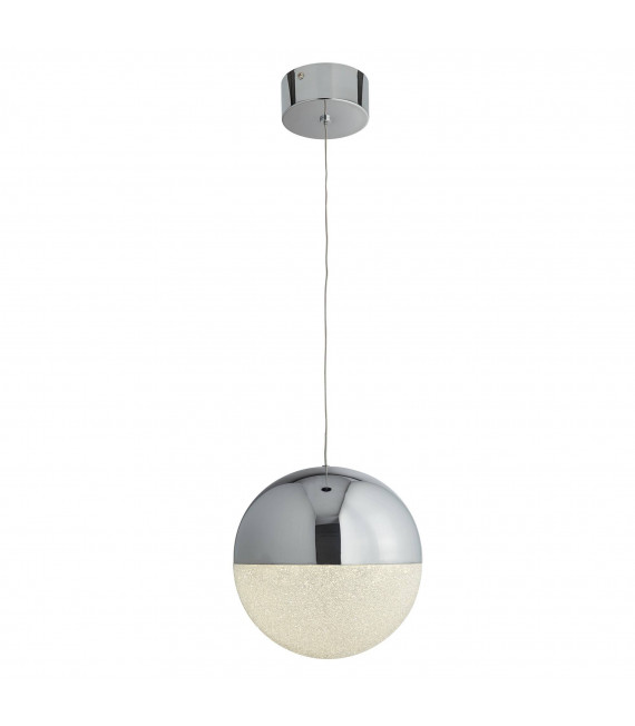 Fischer Pendelleuchte 18 cm, in Satin Silber und Glas