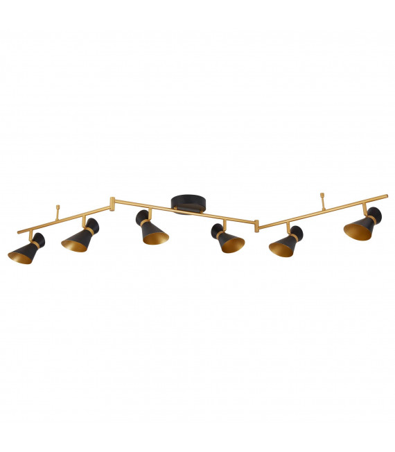 Barre Diablo, noir et or, 4 ampoules