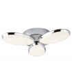 Plafonnier Flush 40 cm, en chrome et verre
