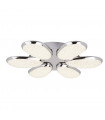 Plafonnier Lori 44 cm, en chrome et verre