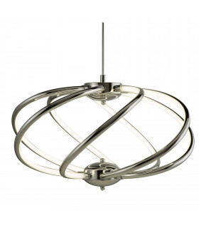 Lampada a sospensione Bardot, cromata, 29W