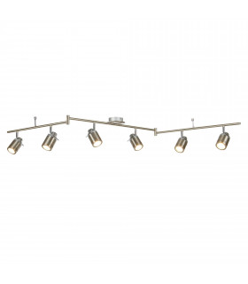Plafoniera Samson, ottone antico, 6 lampadine