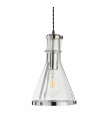 Suspension 21 cm Pendant, en chrome et verre